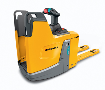 Profile View of a Jungheinrich Electric Powered Pallet Truck
